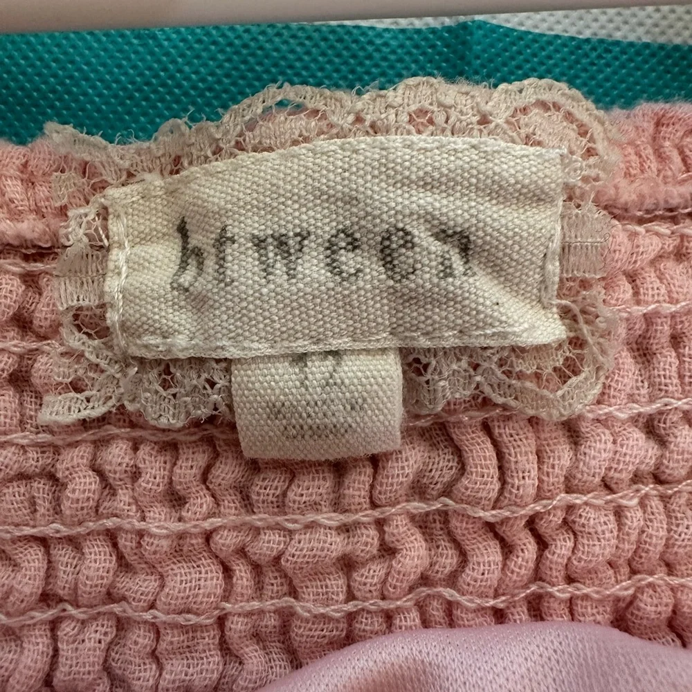girls Size 12 bTween pink smocked dress with adjustable spaghetti straps - Picture 3 of 4